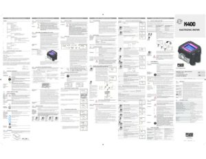 thumbnail of K400 instruction manual